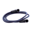 Universal 40 Inch Spark Plug Wire Set Cotton Cloth Blue/Red For Universal With pre-1999 style coil