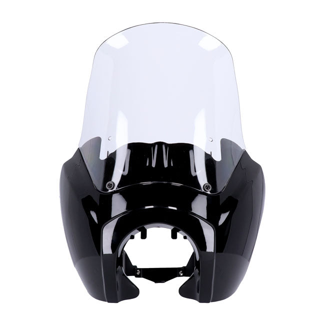 Headlamp Fairing Gloss Black Clear Windshield
