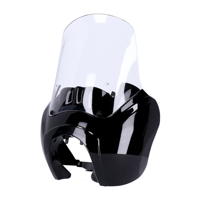 Headlamp Fairing Gloss Black Clear Windshield