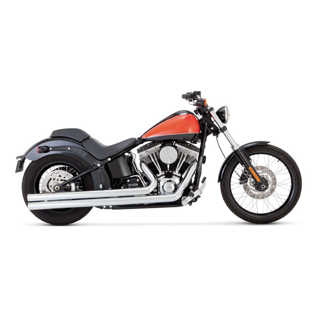 Long Shots 2-2 Exhaust Chrome For 12-16 Softail Twin Cam