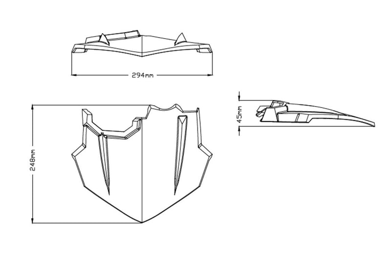 New Generation Sport Screen For Matte Black For Yamaha MT-09 2017-2020