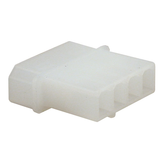 Amp/Te Connector White Receptacle 4-Pins