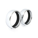 Recessed Trim Rings Spotlamp Chrome For 62-23 H-D With passing lamp kit