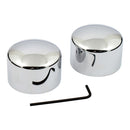 Front Axle Nut Cover Kit For 07-17 Softail Chrome