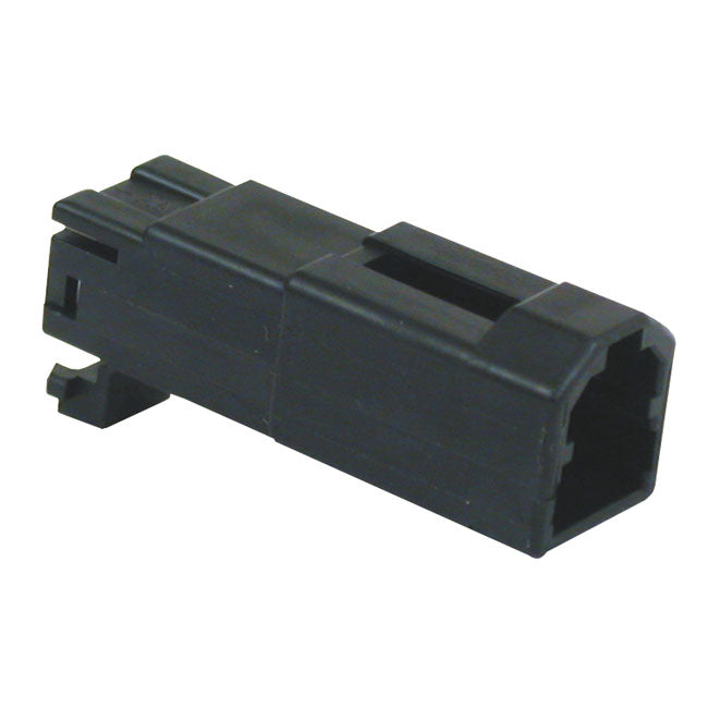 Amp 040 Series Connector Black Receptacle 2-Pin