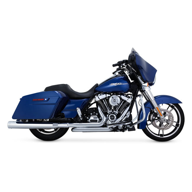 Monster Round Slip-On Mufflers Chrome For 17-20 Touring