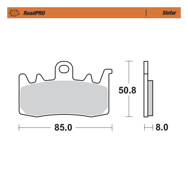 Roadpro Front Brake Pads Sintered For Front: 84-99 B.T.