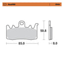 Roadpro Front Brake Pads Sintered For Front: 08-14 Softail