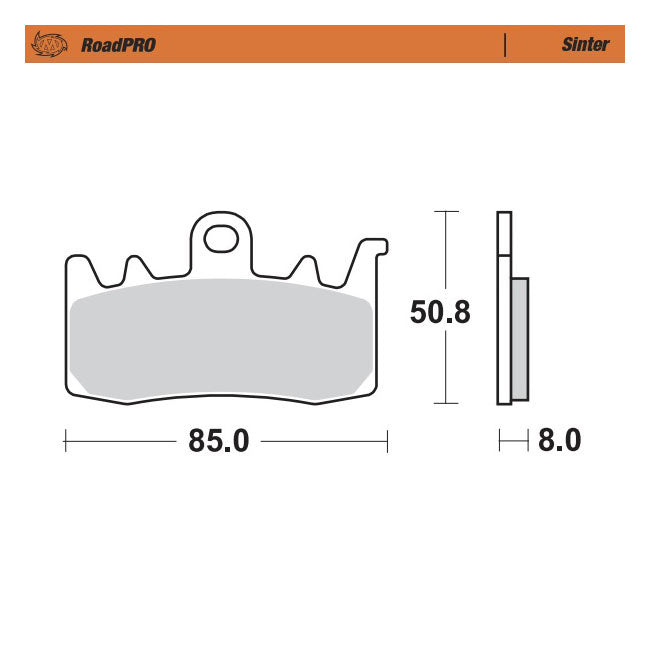 Roadpro Front Brake Pads Sintered For Front: 14-22 XL