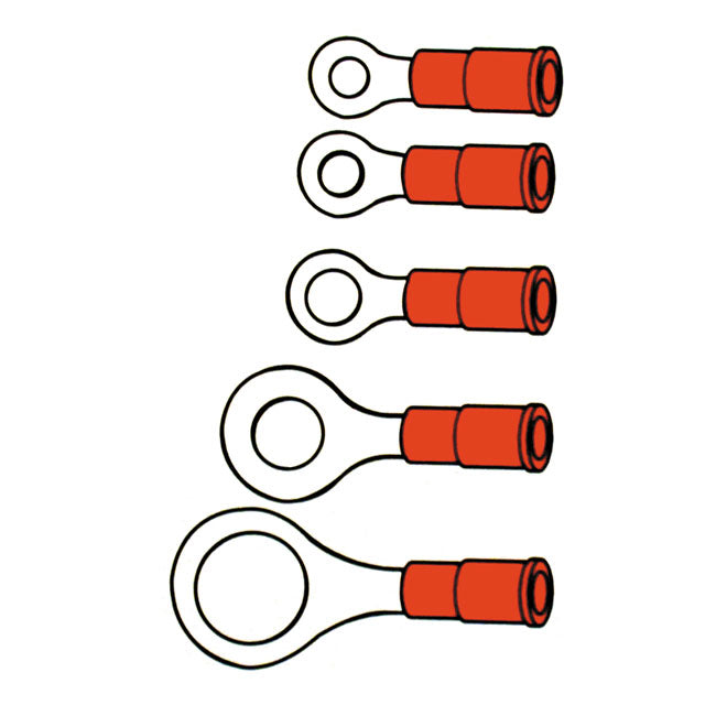 Connectors Ring Terminal PVC Crimp. Red 3.5 MM