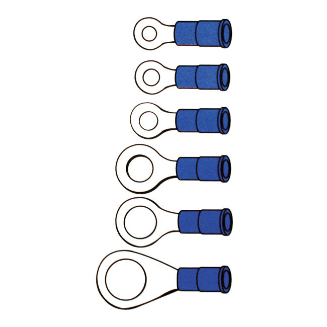 Connectors Ring Terminal PVC Crimp. Blue 3.5 MM