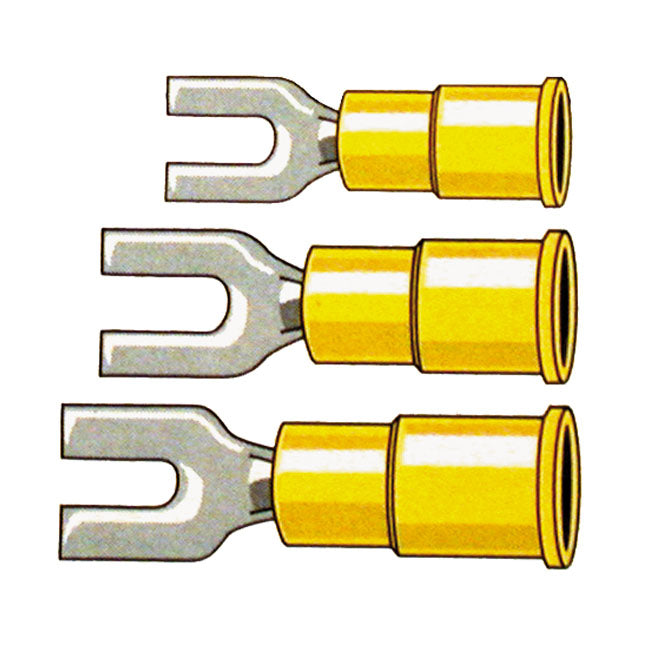 Connectors Spade Terminal PVC Crimp. Yellow 3.5 MM