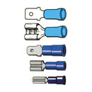 Connectors Slide-On Terminal PVC Crimp. Blue 1/4 Inch Male