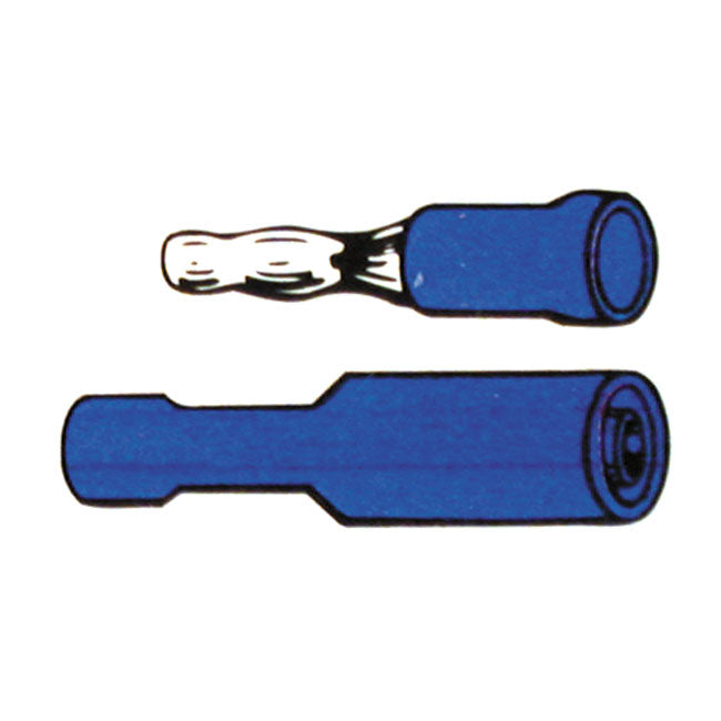 Connectors Bullet PVC Crimp Blue Male 1.56 Inch