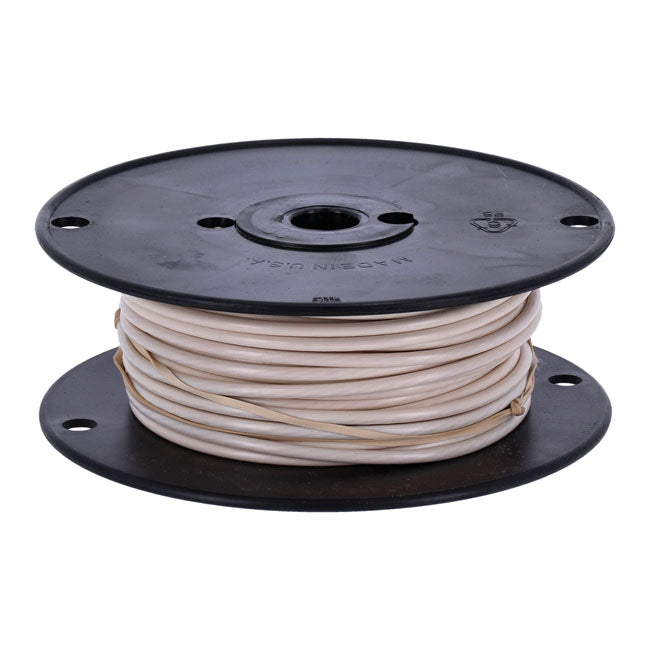 Wire On Spool White - 10 Gauge / 100 Ft