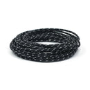 Classic Cloth Covered Wiring 25Ft Roll Black/White