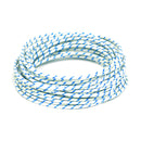 Classic Cloth Covered Wiring 25Ft Roll White/Blue