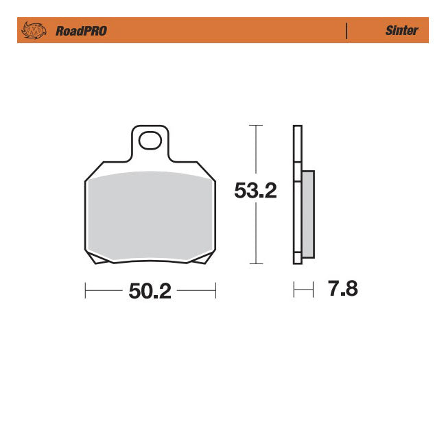 Roadpro Rear Brake Pads Sintered For Rear: 08-17 Softail