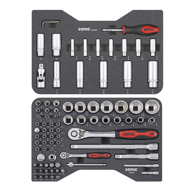 Combination Socket / Bit Set - 85 Pieces - US/SAE Sizes