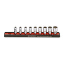 Socket Rail Set 1/4 Inch 9-Piece Us/Sae