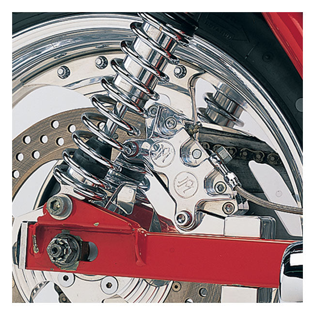 Rear 4-P Caliper Bracket Polished - 11.5 Inch For 84-99 FXR NU