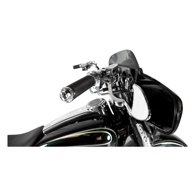 Apex Handlebar Grips Chrome For 74-21 H-D With Single Or Dual Throttle Cables