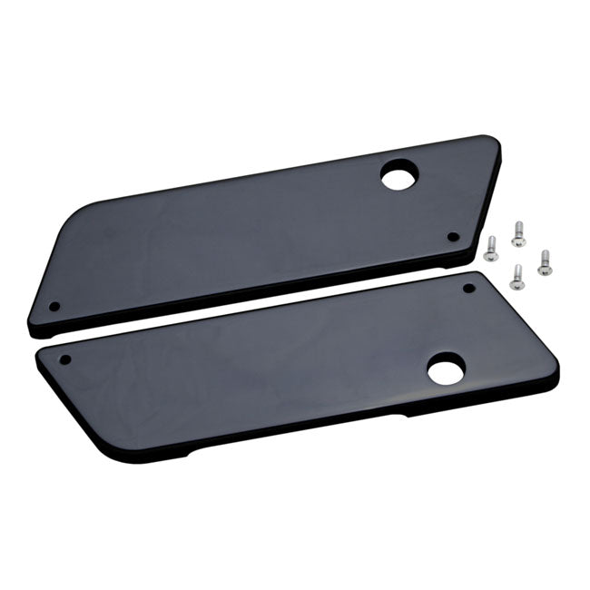 Covingtons Aluminium Saddlebag Latch Covers Smooth Black