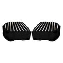 Twin Cam Upper & Lower Rocker Smooth Covers Black For 99-17 Twin Cam