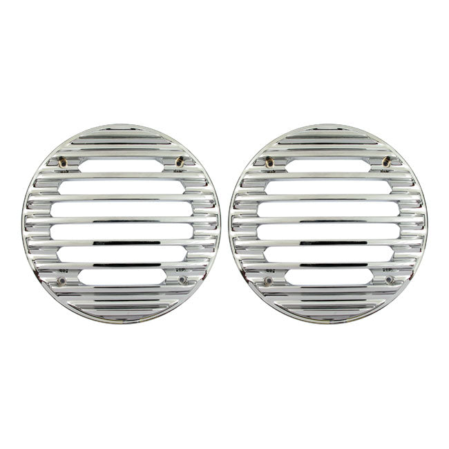 Covingtons Aluminium Speaker Grills Chrome large For 96-13 FLHT, FLHTC