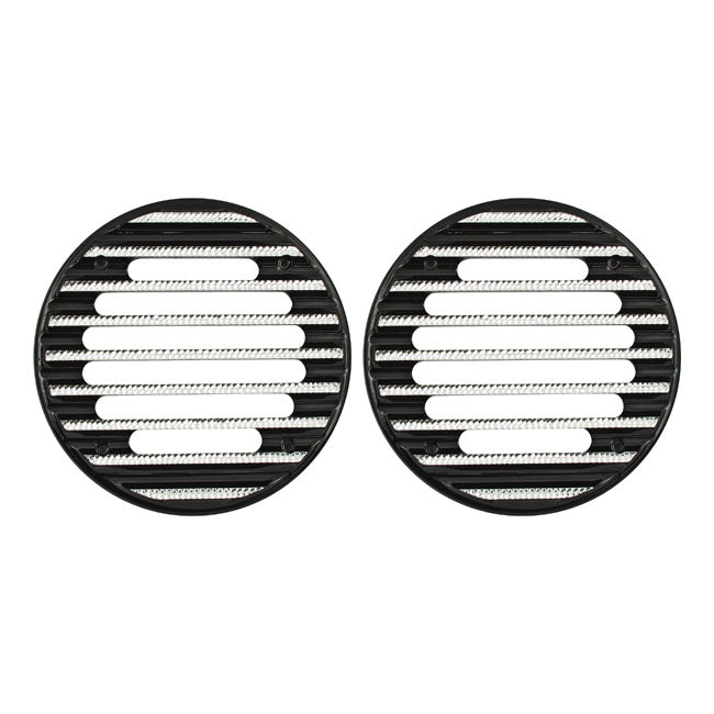 Covingtons Aluminium Speaker Grills Black For 96-13 FLHT, FLHTC