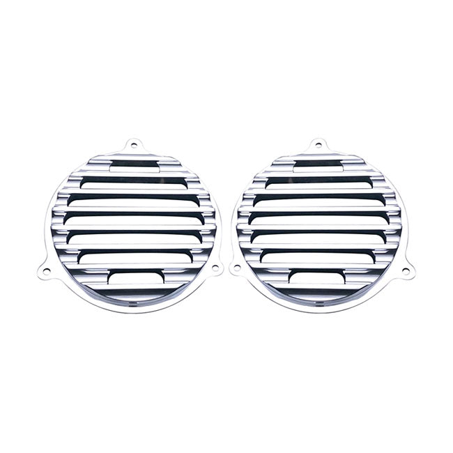 Covingtons Aluminum Speaker Grills Finned Chrome