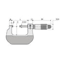 Outside Micrometer / Din 863 0-25 MM Black