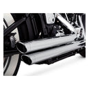 Bigshots Staggered 2-1/2 Inch PCX Exhaust Chrome For Softail: 18-20 FXBB Street Bob 107