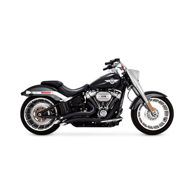 Big Radius PCX Exhaust Black For Softail: 18-20 FLFB Fat Boy 107