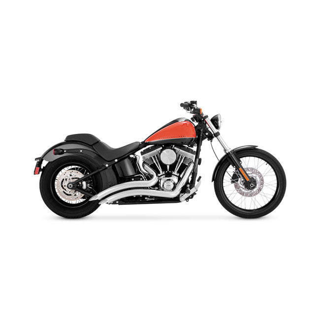 Big Radius PCX Exhaust Chrome For Softail: 86-17 Slim, Slim S