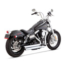 V&H 2-1/2 Inch Bigshots Staggered Pcx Exhaust Chrome For 06-17 Dyna
