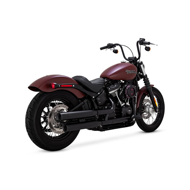 Eliminator 300 Slip-On Pcx Mufflers Black For Softail: 18-20 M8 Softail FXFB/S Fat Bob