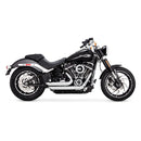 Shortshots Staggered PCX Exhaust Chrome For Softail: 18-20 FXBB Street Bob 107