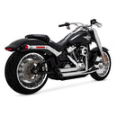 Shortshots Staggered Pcx Exhaust Chrome For Softail: 18-20 FLFB Fat Boy 107