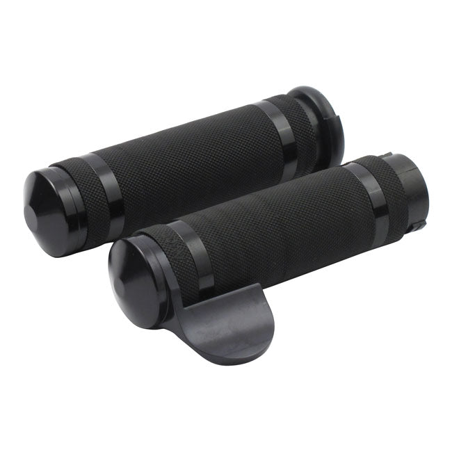 Super Sport Air-Ss Grips Black Anodized For 96-21 H-D With Dual Throttle Cables (Excl. Street) With Throttle Boss