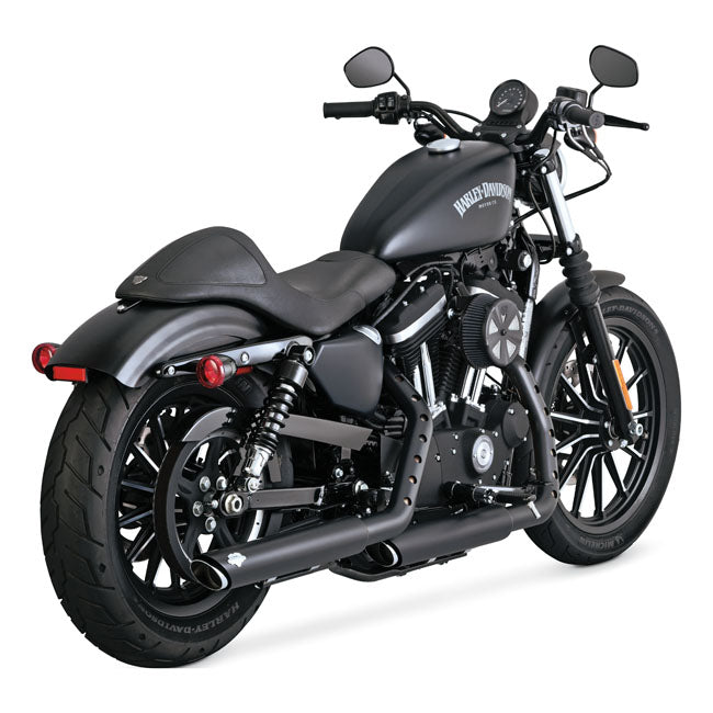 Twin Slash 3 Inch Slip-On Pcx Mufflers Black For 14-20 XL Sportster