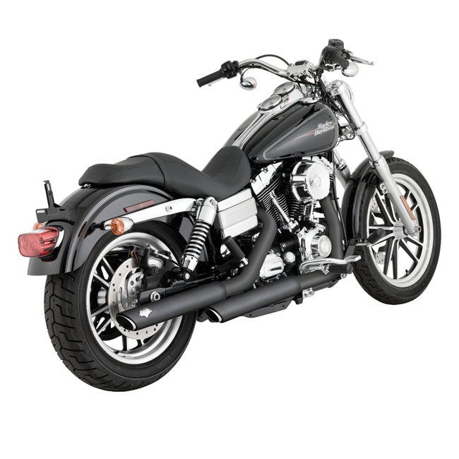 3 Inch Twin Slash Slip-On Pcx Mufflers Black For Dyna: 91-17 Dyna