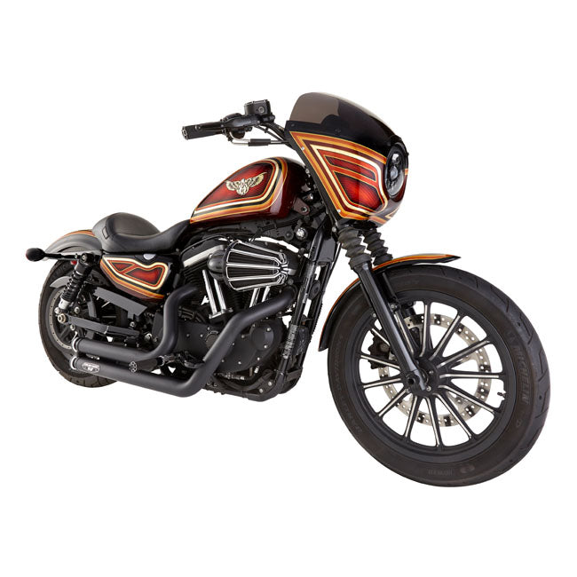 90 Degree Monster Sucker Air Cleaner 10-Gauge Black For 18-21 Softail