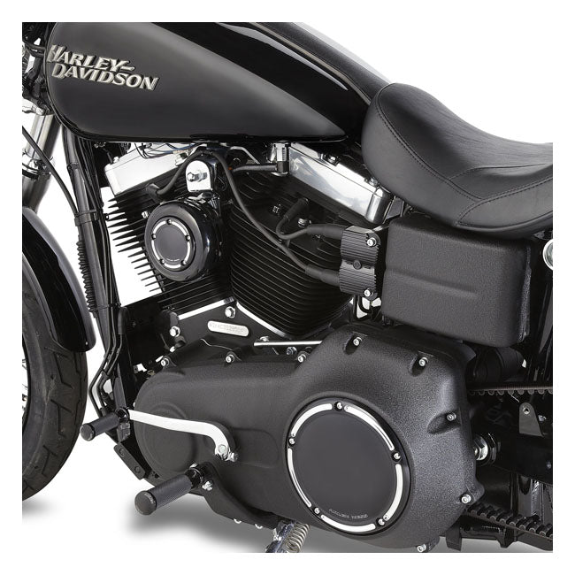 Black Horn Cover For 93-21 H-D With Side Mounted Horn