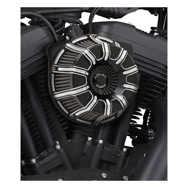 Inverted Air Cleaner Kit '10-Gauge' Black CC For 16-17 Softail