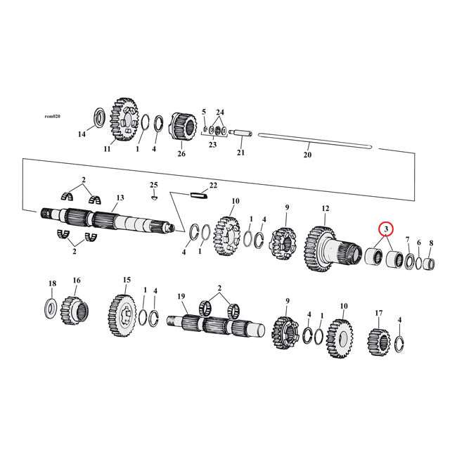 Needle Bearing Mainshaft 5Th Gear For 80-90 5-SP B.T.NU