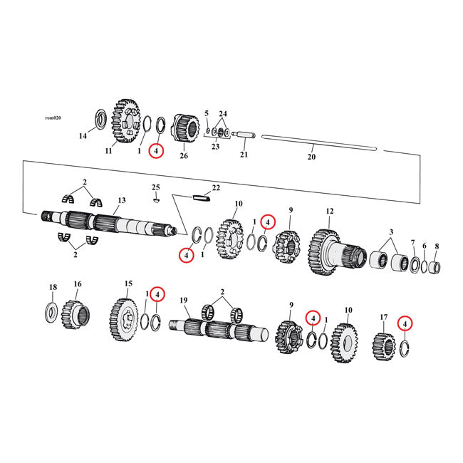 Retaining Rings Transmission For 80-06 NU5-Speed B.T. 6