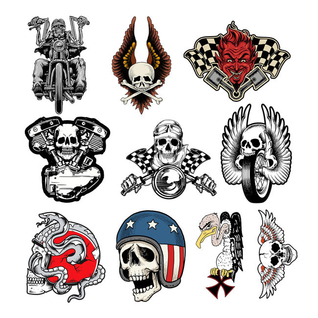 Biker Series 10-Pack Decals