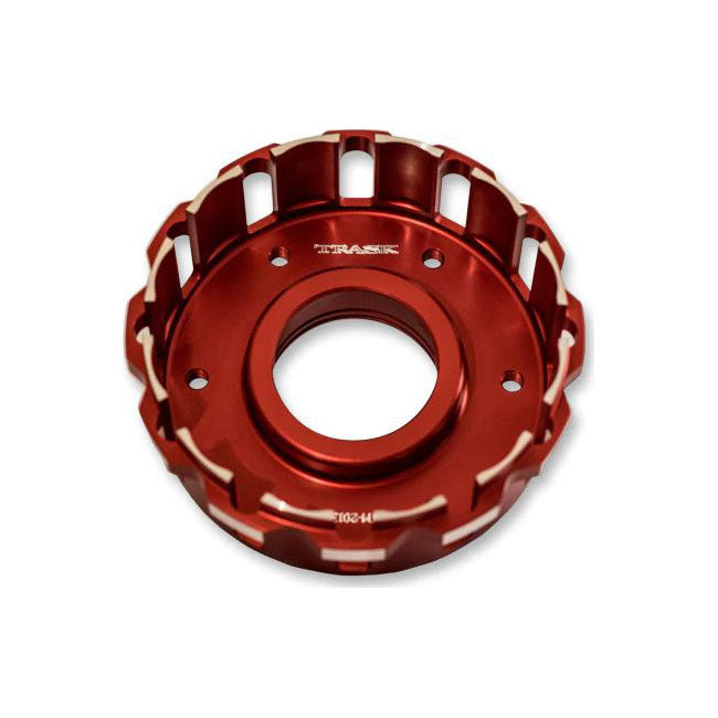 Twin Cam Clutch Basket Hard Anodized Red