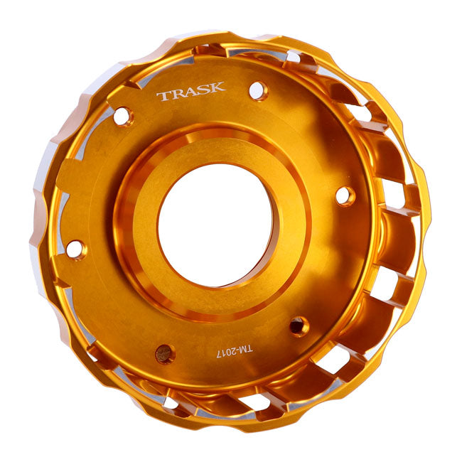 M8 Billet Clutch Basket Hard Anodized Natural